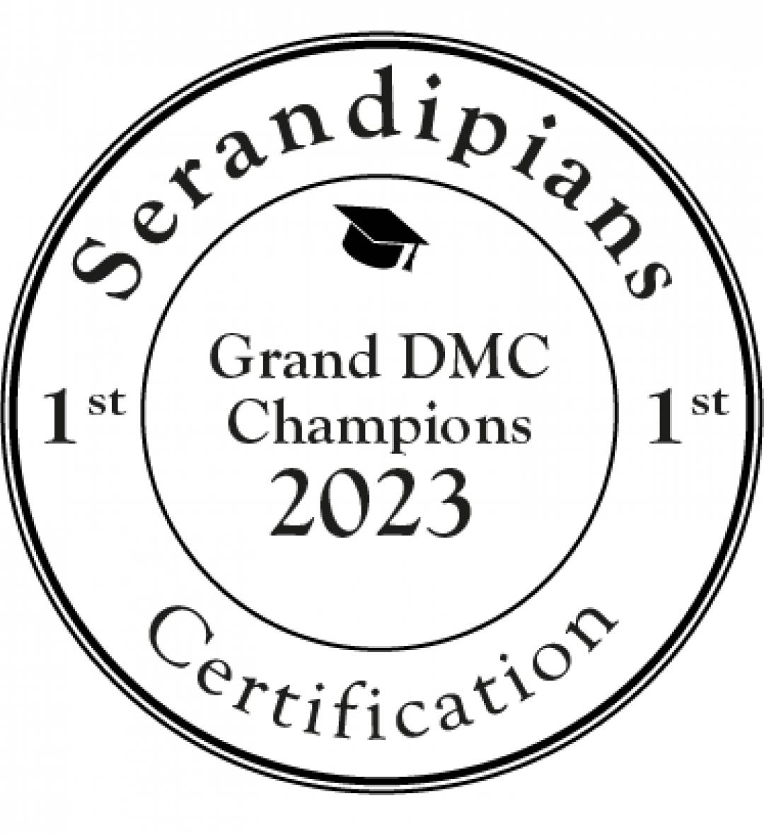 Certification 2023 Grand DMC Champions 1st Vectorise